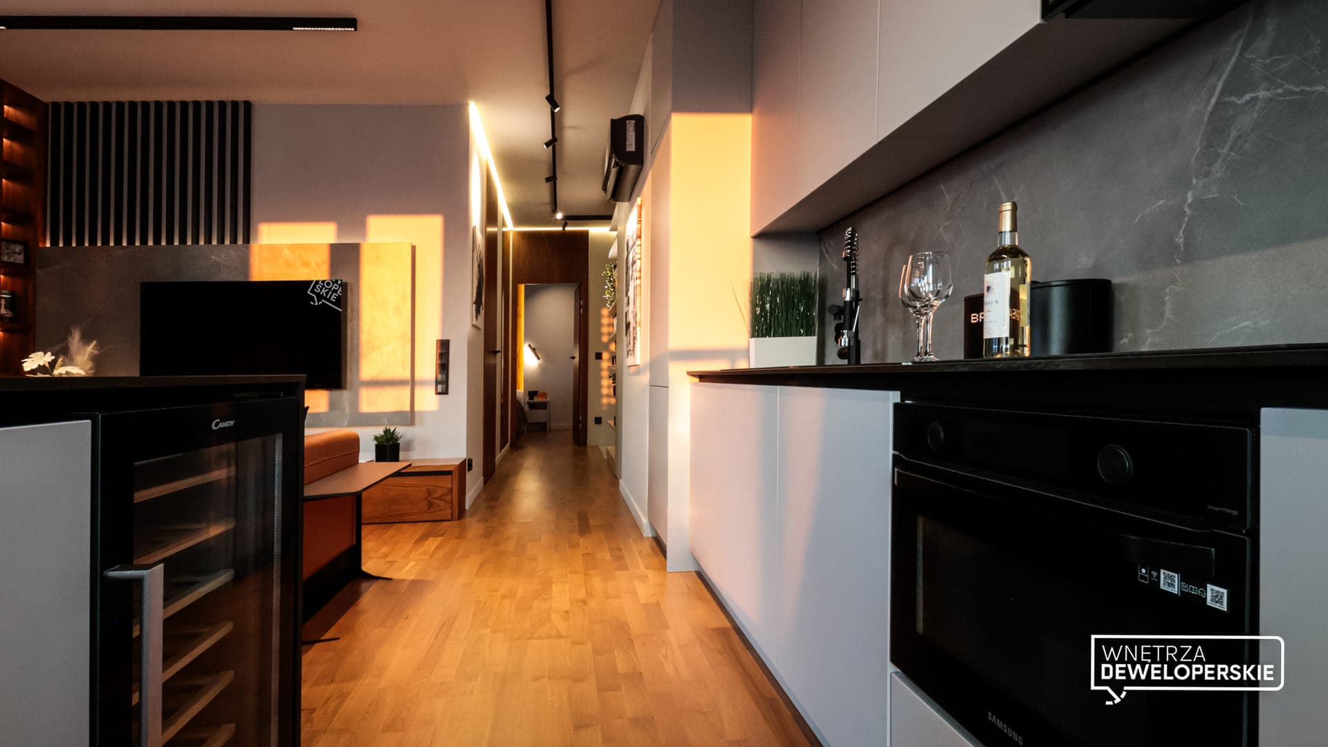 Interior - kitchen with hallway